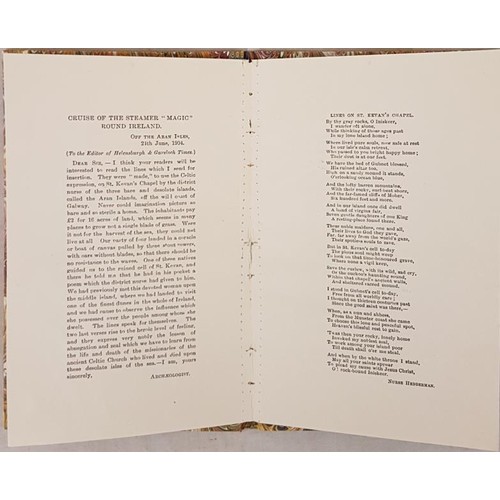 527 - [Aran Islands]. In Memory of the Pleasant Cruise. June 1904. [1904] 4 pages. modern marble boards. A... 