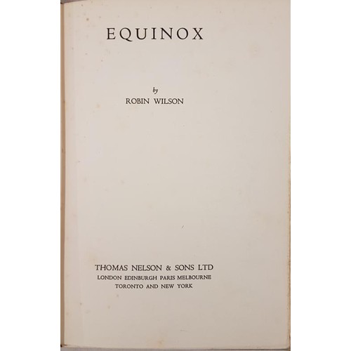 540 - Robin Wilson (Belfast) Equinox. 1937. 1st With 11 manuscript original poems by Wilson. Rare