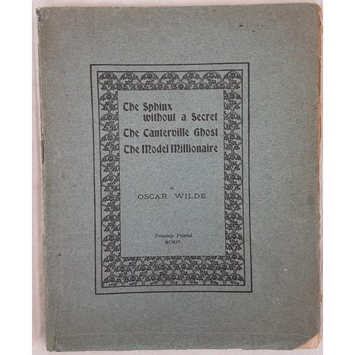 544 - Oscar Wilde. The Sphinx Without a Secret, The Canterville Ghost, & The Model Millionaire. 1904. ... 