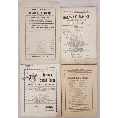 545 - Programmes. Brigade Week. Grand Gala Sports Mullingar Army and LDF Comforts Association, August 1942... 