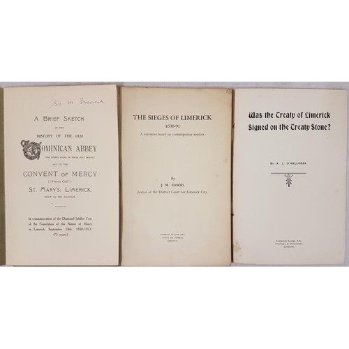 550 - The Old Dominican Abbey and Convent of Mercy, Limerick. 1913; The Sieges of Limerick. A Narrative Ba... 