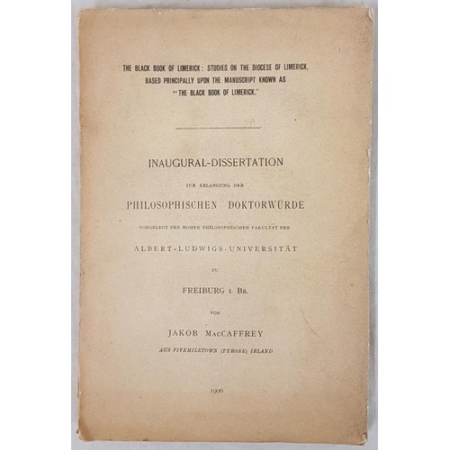 551 - The Black Book of Limerick: Studies on Diocese of Limerick, Based upon Manuscript. Inaugural-Dissert... 