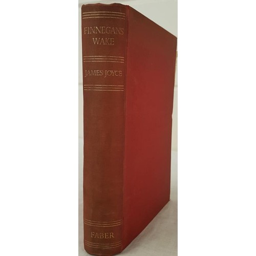 572 - James Joyce. Finnegans Wake. 1946. 2nd edition. Good ephemera. Original red cloth.