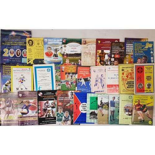 600 - G.A.A. Clare Senior Hurling County Final Match Programmes 1977-2011 (21) and Clare Senior Football C... 