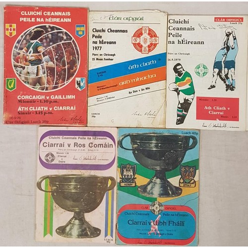 603 - All-Ireland Senior Football Final Match Programmes 1976-1981 (5)