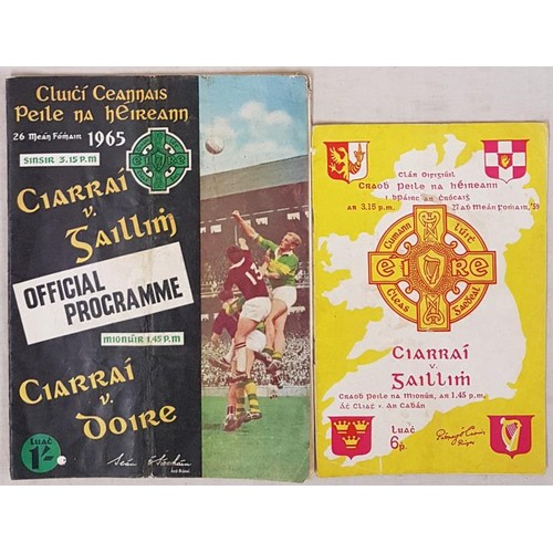 606 - All Ireland Senior Football Final Match Programmes 1959 (Kerry & Galway) and 1965 (Kerry & G... 