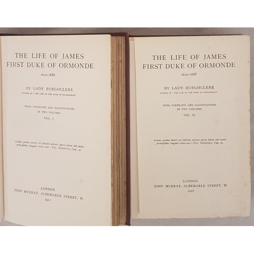 636 - The Life and Times of James, First Duke of Ormonde, 2 volumes, London 1912. Very good