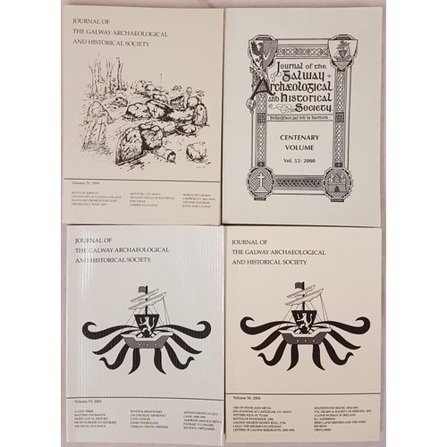 656 - Journal of the Galway Archaeological and Historical Society. 4 annual volumes numbered 51 to 56 (199... 