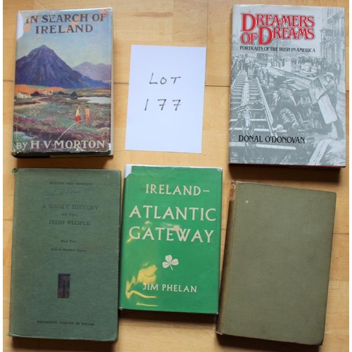 177 - Irish Interest. The plays of Richard Brinsley Sheridan 1886 (HB), Ireland Atlantic Gateway (HB) by J... 