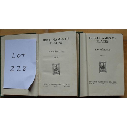 228 - Irish Names of places volumes 2 & 3 P W Joyce. Phoenix Publishing (2 Books)