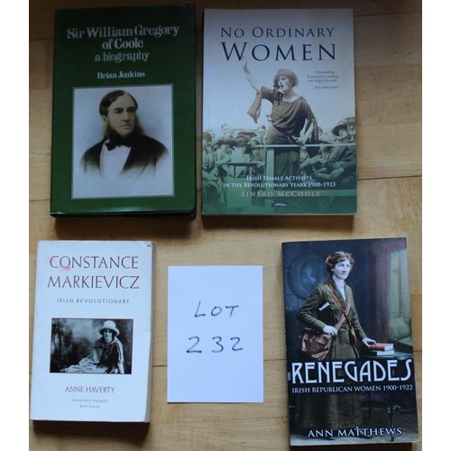 232 - Sligo Interest. Constance Markievicz Irish Revolutionary by Anne Haverty, Renegades Irish Republican... 