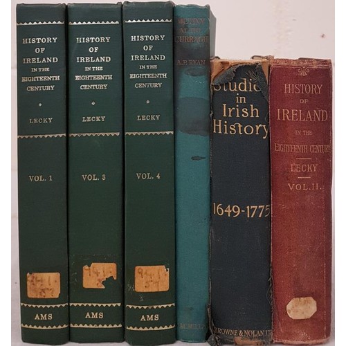 260 - Studies in Irish History 1649 – 1775 (HB), History of Ireland Vol 2 (HB) by Lecky, Mutiny at the Cur... 