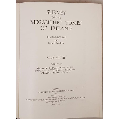 272 - Survey of the Megalithic Tombs of Ireland Volume 3 counties Galway Roscommon Leitrim Longford Westme... 