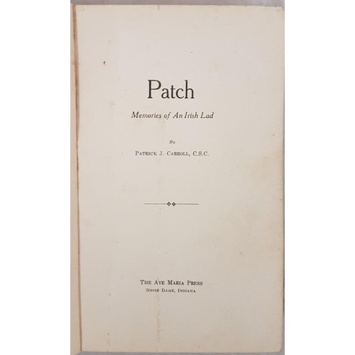 298 - Patch memories of an Irish Lad (HB) by Patrick J Carroll