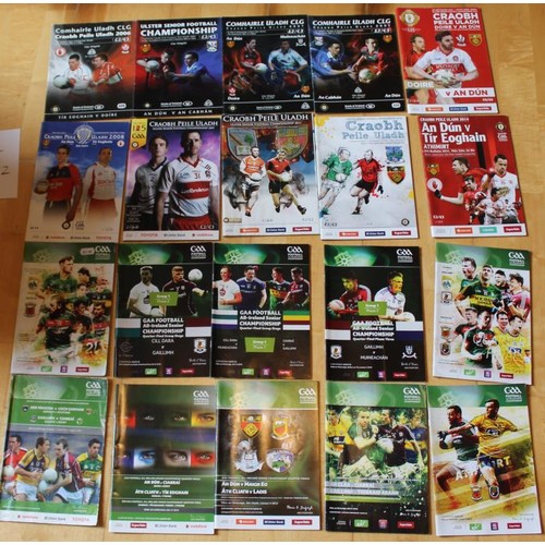 452 - GAA Interest. 10 Ulster Championship Programmes and 10 all Ireland semi and quarter final programmes... 