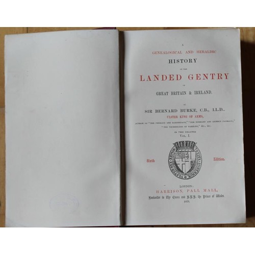 509 - Genealogical & Heraldic History of the Landed Gentry of Great Britain & Ireland by Sir Berna... 