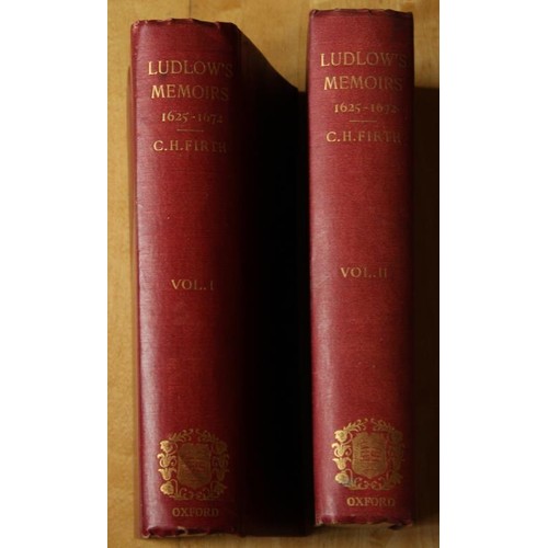 514 - Ludlow’s Memoirs 1625 – 1672 (HB) in two Volumes by C. H. Firth Published by Oxford at the Clarendon... 