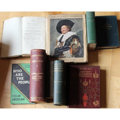 518 - Box of Antique Books. The Life of William Makepeace Thackeray (HB) by Lewis Melville Volume 1, Edinb... 