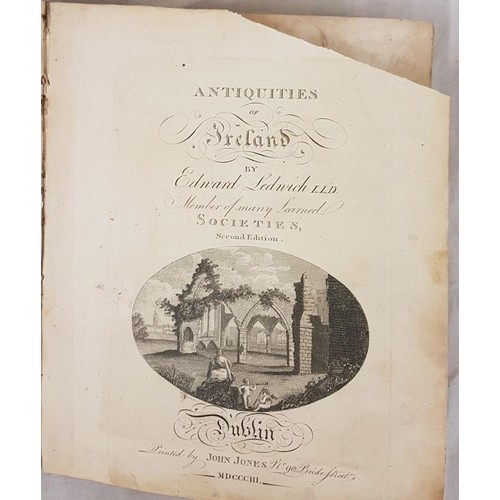 30 - Ledwich, E. Antiquities of Ireland, 1803-4 quarto, 42 engraved plates complete, handsome original ha... 