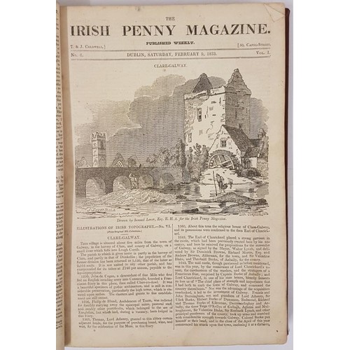 63 - The Irish Penny Magazine. Vol I - Part I, Six months from January to June 1833. Dublin. Thomas and J... 