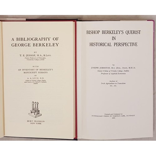 69 - Berkeley, George] Johnston, J. Bishop Berkeley's ‘Querist’ in Historical Perspective, Du... 