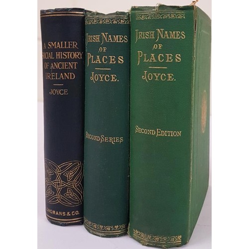 71 - Joyce, P.W. Irish Names Of Places Second Edition 1870+ Second Series 1875; along with A Smaller Soci... 