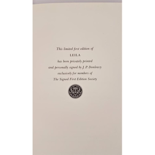 110 - JP Dunleavy, Leila, ltd first edition, privately printed and personally signed by J.P. Dunleavy; The... 