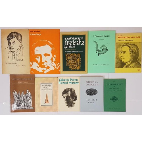 141 - Bundle of Booklets of Irish Interest - Michael Longley, Oliver Goldsmith, Richard Murphy, John Monta... 