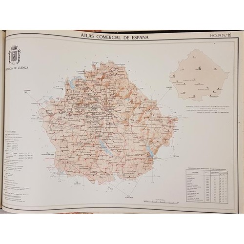 749 - Tarrats, J. M. F. Atlas Comercial de Espana, Madrid, 1963, large oblong folio, 57 coloured maps plus... 