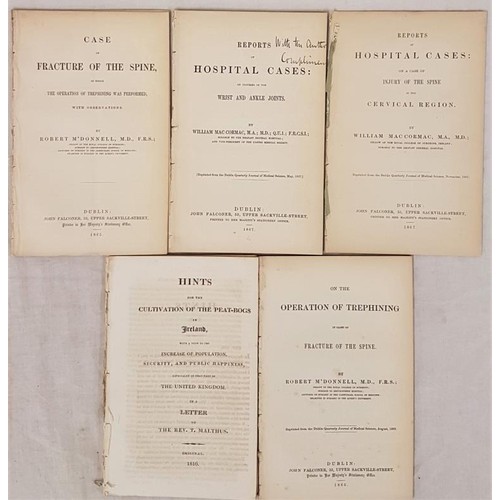 754 - William MacCormac F. R. C. S. I. Reports of Hospital Cases . Dublin. 1867. Presentation copy and 3 o... 