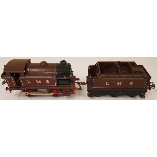 69 - Hornby Gauge 0 LMS E120 Tank Locomotive 2115 and Tender (2)