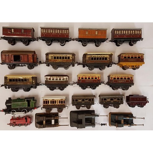 77 - Collection of Hornby Locomotives (2), Carriages (5), Coaches (10) and 3 Buffer Stops