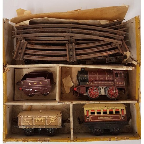 85 - Hornby Train E120 goods set hand reversing 20 volt electric TS2408 in Original Box