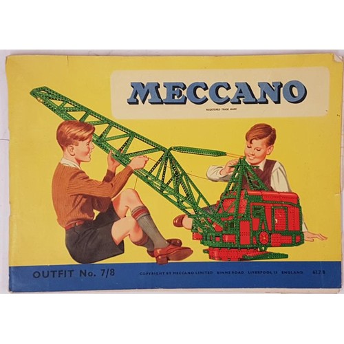 101 - Meccano Set: Double Set No. 8 with Instruction Book. 1945 to 1957. Wired into Original Box