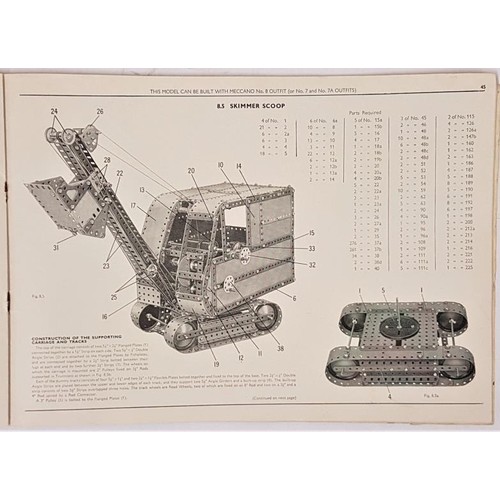 101 - Meccano Set: Double Set No. 8 with Instruction Book. 1945 to 1957. Wired into Original Box