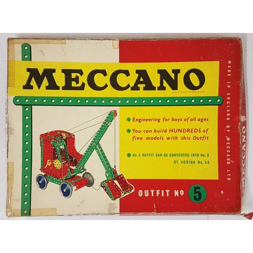 104 - Meccano: Outfit No. 5 with Instruction Book. c.1963. Wired in to original box