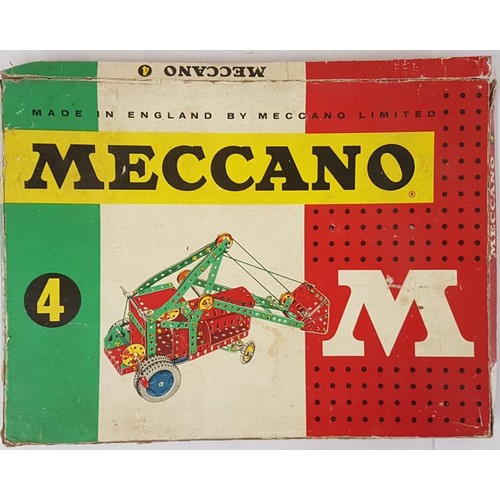 105 - Meccano No. 4 with Instruction Book.  c.1963. Wired in to original box