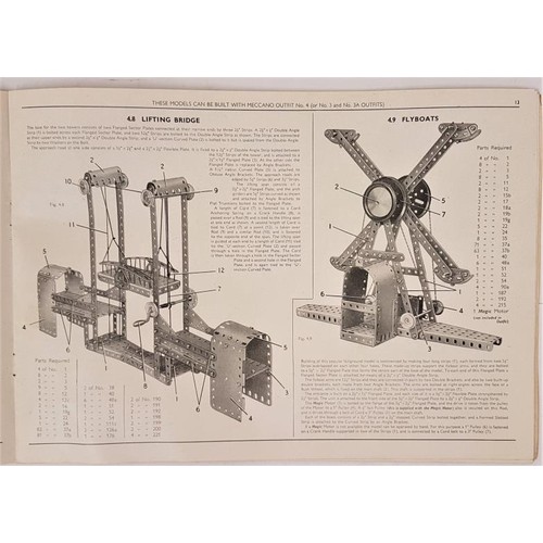 106 - Meccano No. 4 with Instruction Book. 1945 to 1957. Wired into Original Box