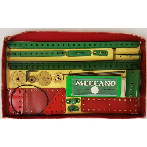 107 - Meccano Accessory Outfit No. 4a with Instruction Book. 1945 to 1957. Wired into Original Box