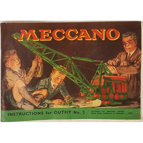 110 - Meccano No. 2 with Instruction Book. 1945 to 1957. Wired into Original Box