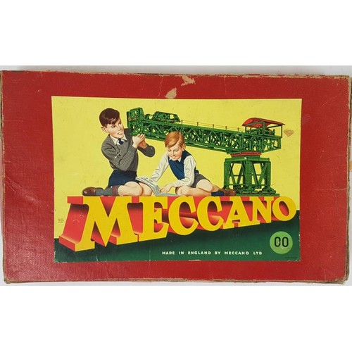 111 - Meccano No. 00 with Instruction Book. 1945 to 1957. Wired into Original Box