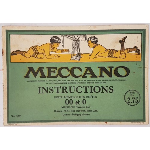 112 - Meccano No. 0 with Instruction Book. Wired into Original Box