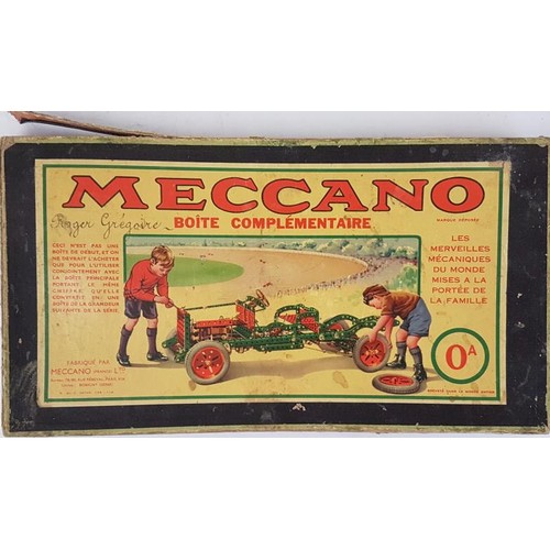 114 - Meccano No. 0a with Instruction Book. Wired into Original Box