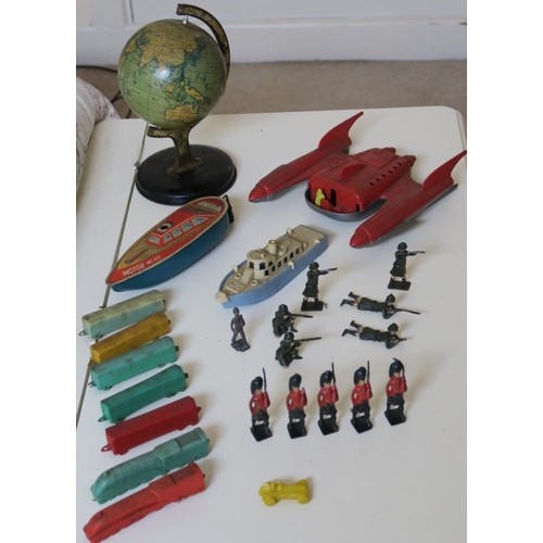 121 - Dinky Toys; Tinplate models and Tin soldiers, early plastics models