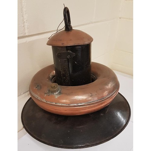 158 - Signal Box Doughnut Style Ceiling Oil Lamp