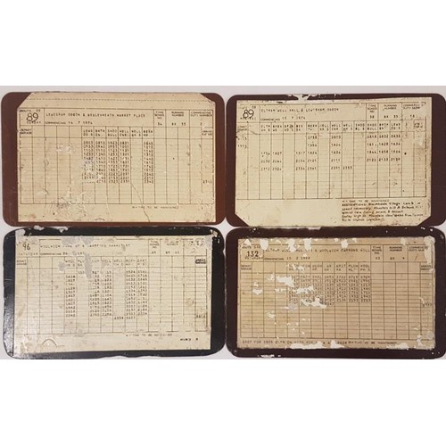 221 - Ticketing Machine and Tickets included in Four Route Boards detailing times, etc.