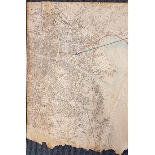 241 - 'Mills's Map' - showing proposed route of the Hill of Howth Tram and connections with GNRI branch li... 