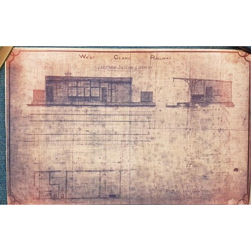 242 - Two West Clare Railway Tea Room Plans; 1930's print copies