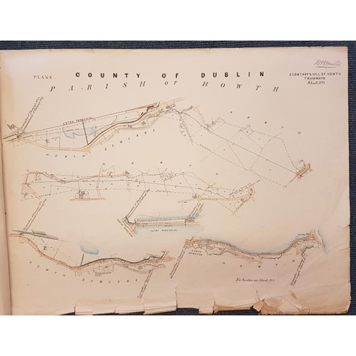 245 - Clontarf and Hill of Howth Tramways Plans and Sections: Easter Sitting, 1894. 'M. H. Mills' - Facsim... 