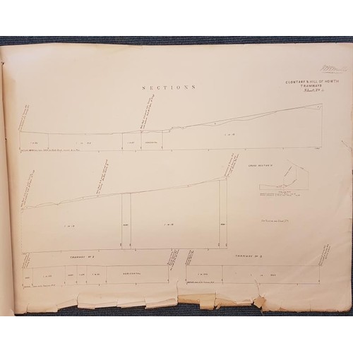 245 - Clontarf and Hill of Howth Tramways Plans and Sections: Easter Sitting, 1894. 'M. H. Mills' - Facsim... 